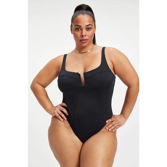 Good American NWOT Black Scuba U Corset Bodysuit Size L - Picture 5 of 10